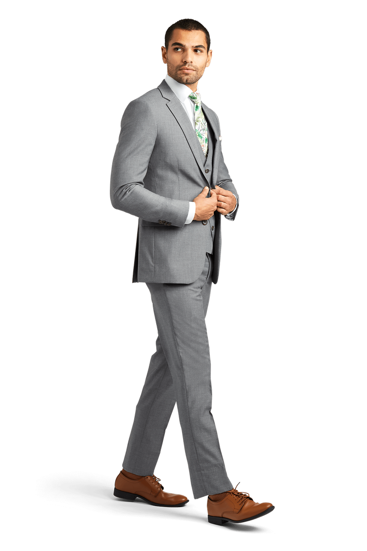 Grey Stretch Suit Separates image number null