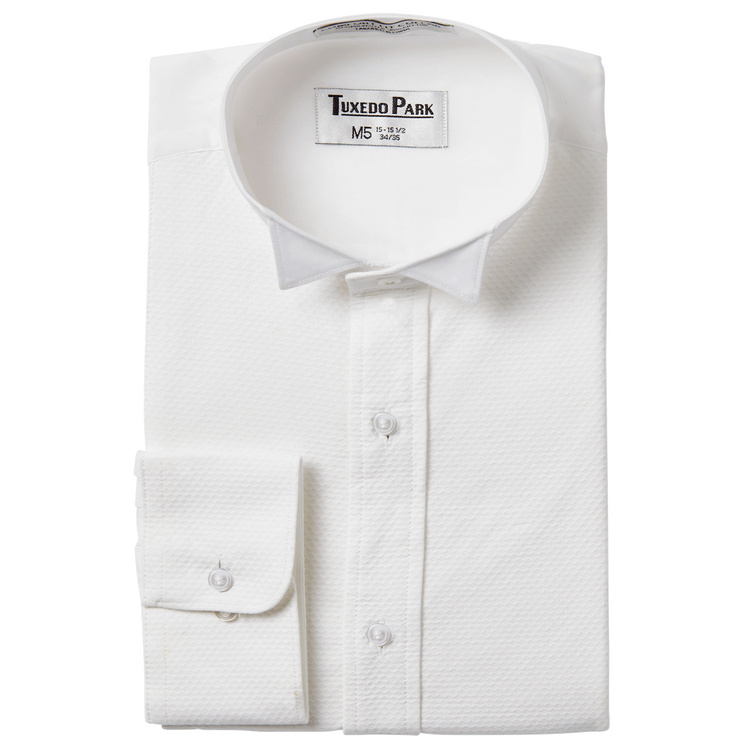 White Pique Wingtip Shirt