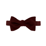 Burgundy Velvet Bow Tie image number 1