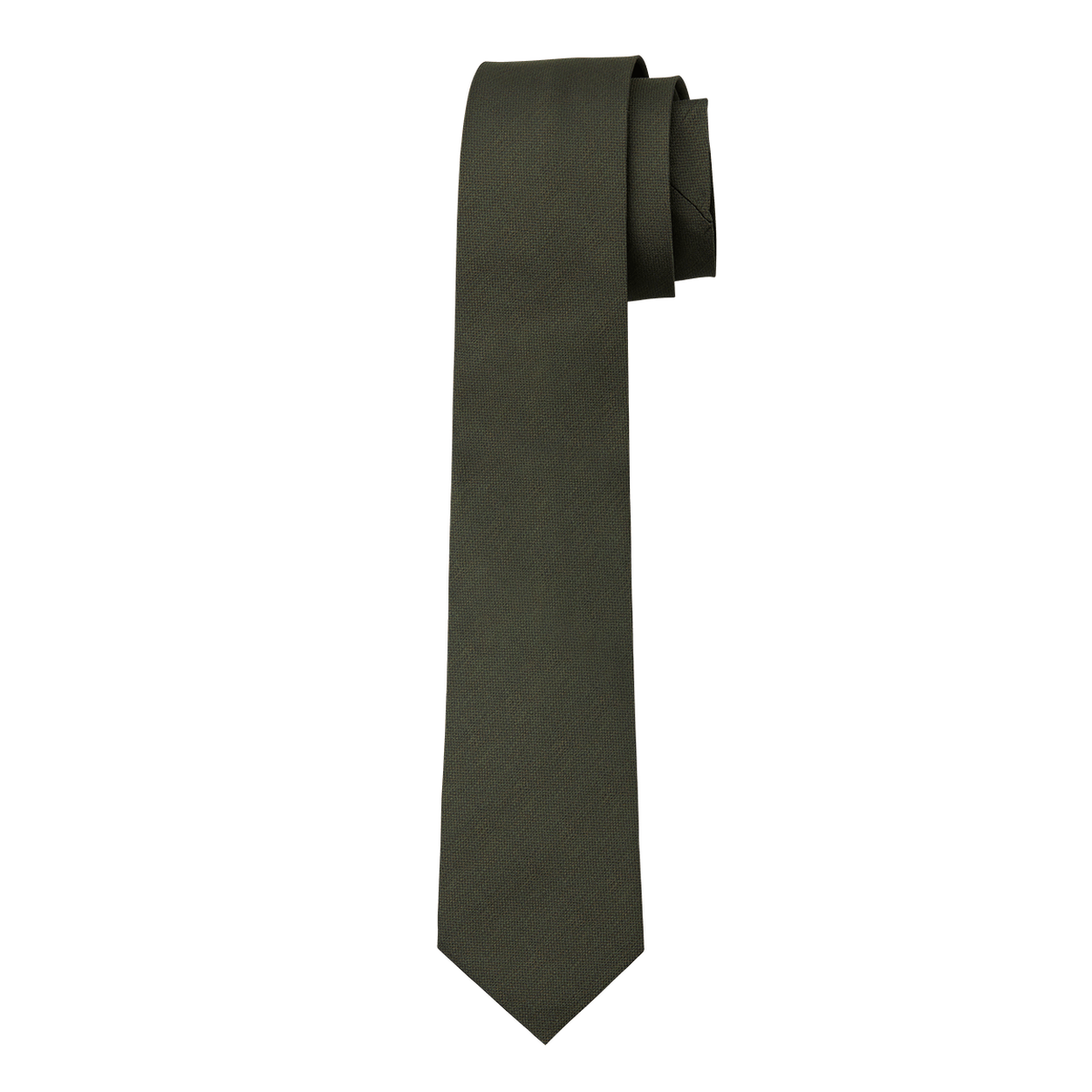 Olive Textured Long Tie image number 1