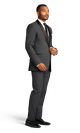 Charcoal Stretch Shawl Lapel Tuxedo Separates image number 3