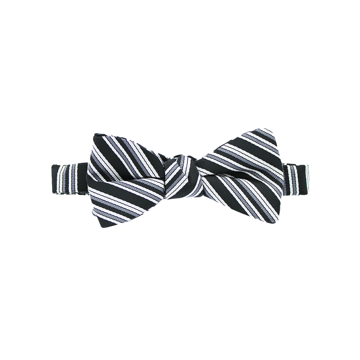 Black And White Striped Bow Tie image number null