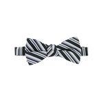 Black And White Striped Bow Tie image number null