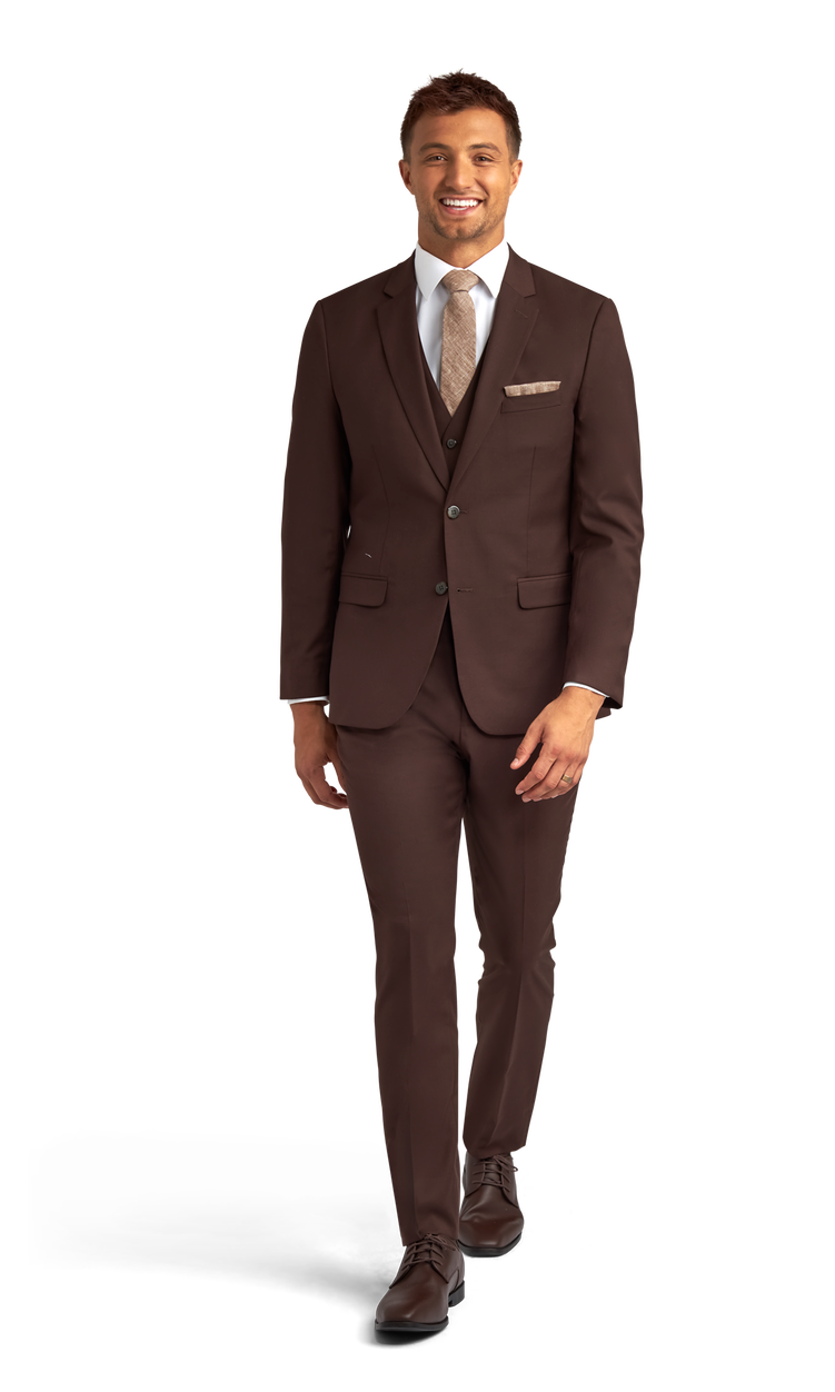 Dark Brown Stretch Suit Separates