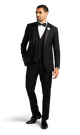 Black Stretch Notch Lapel Tuxedo Separates image number 1