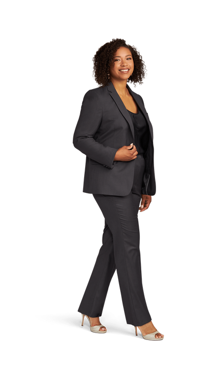 Women's Charcoal Stretch Suit Separates