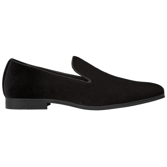 Black Velvet Loafer Shoe