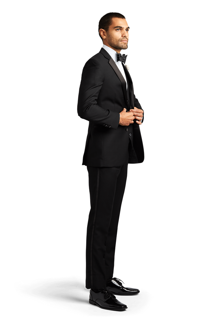 Black Stretch Notch Lapel Tuxedo Separates image number 2