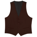 Chocolate Brown Stretch Separates Vest image number 1