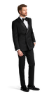 Black Double Breasted Stretch Separates Tuxedo image number 3