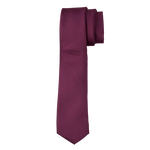Aubergine Purple Satin Long Tie image number 1