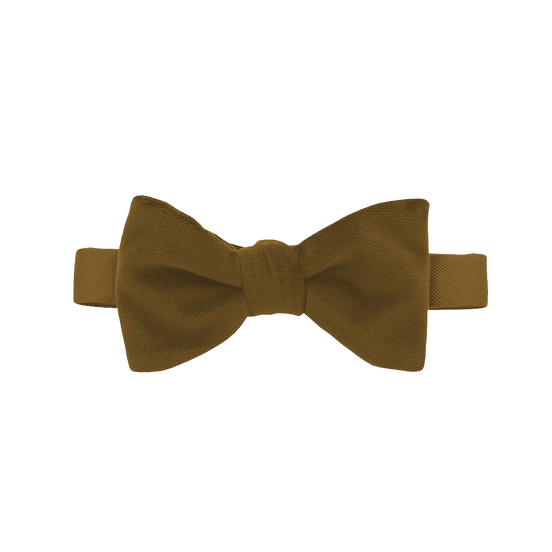 Gold Velvet Bow Tie