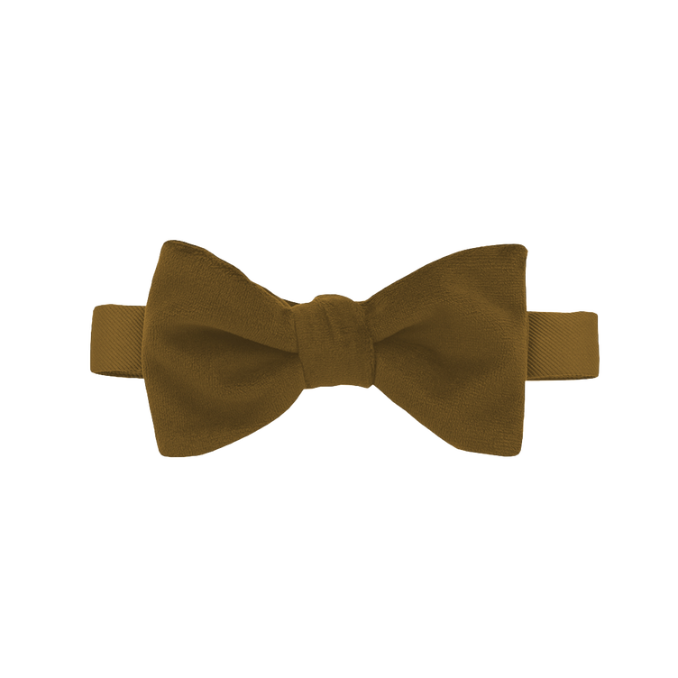 Gold Velvet Bow Tie