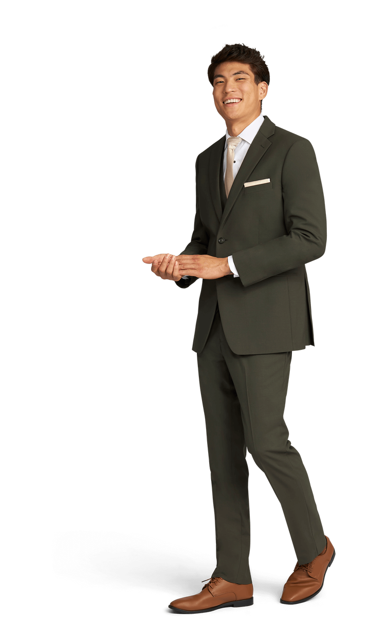 Olive Green Prado Suit image number 2
