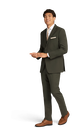 Olive Green Prado Suit image number 2