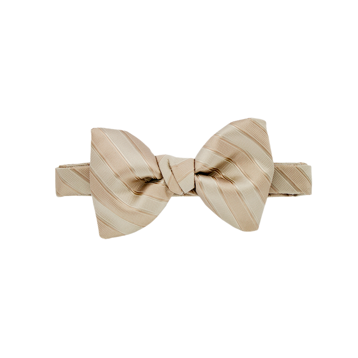 Tan Striped Bow Tie image number 1