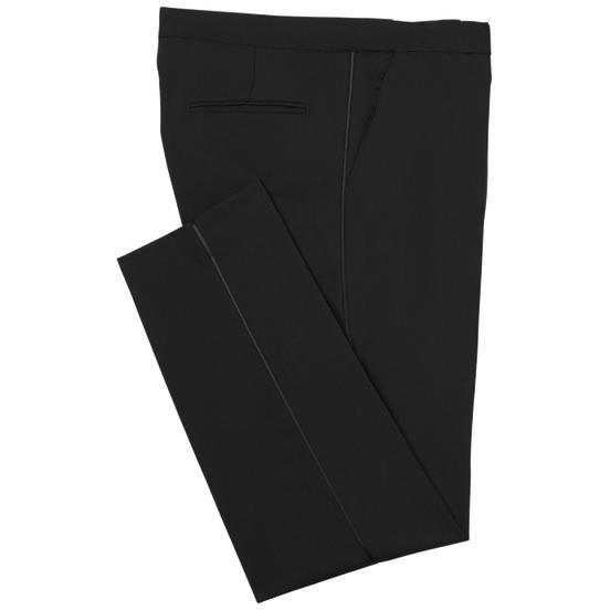 Black Modern Fit Tuxedo Pants