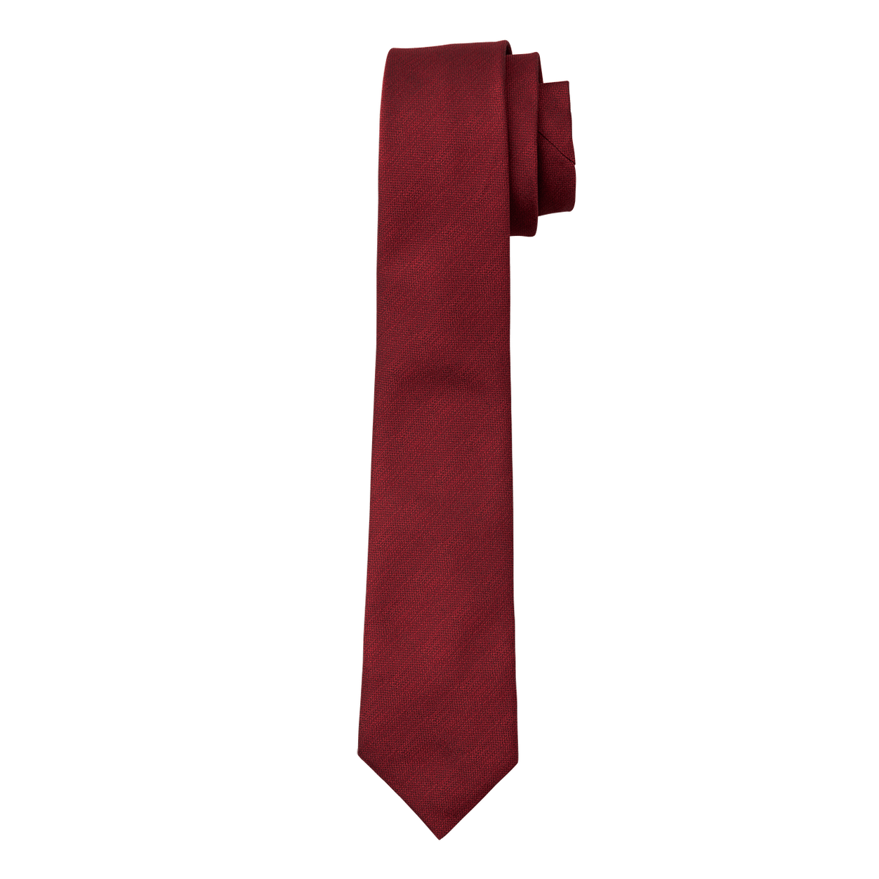 Apple Red Textured Long Tie image number 1