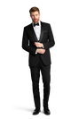 Black 1 Button Shawl Lapel Tuxedo image number 1