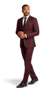 Burgundy Stretch Suit Separates image number 2