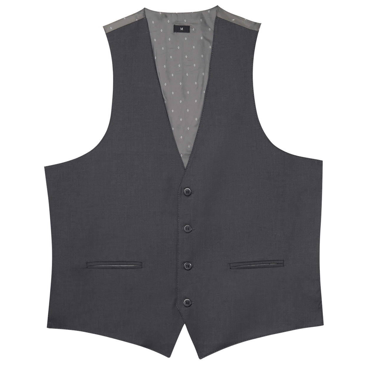 Charcoal Grey Stretch Suit Separates Vest image number 1