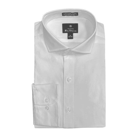 White Ben Sherman Laydown Collar Shirt