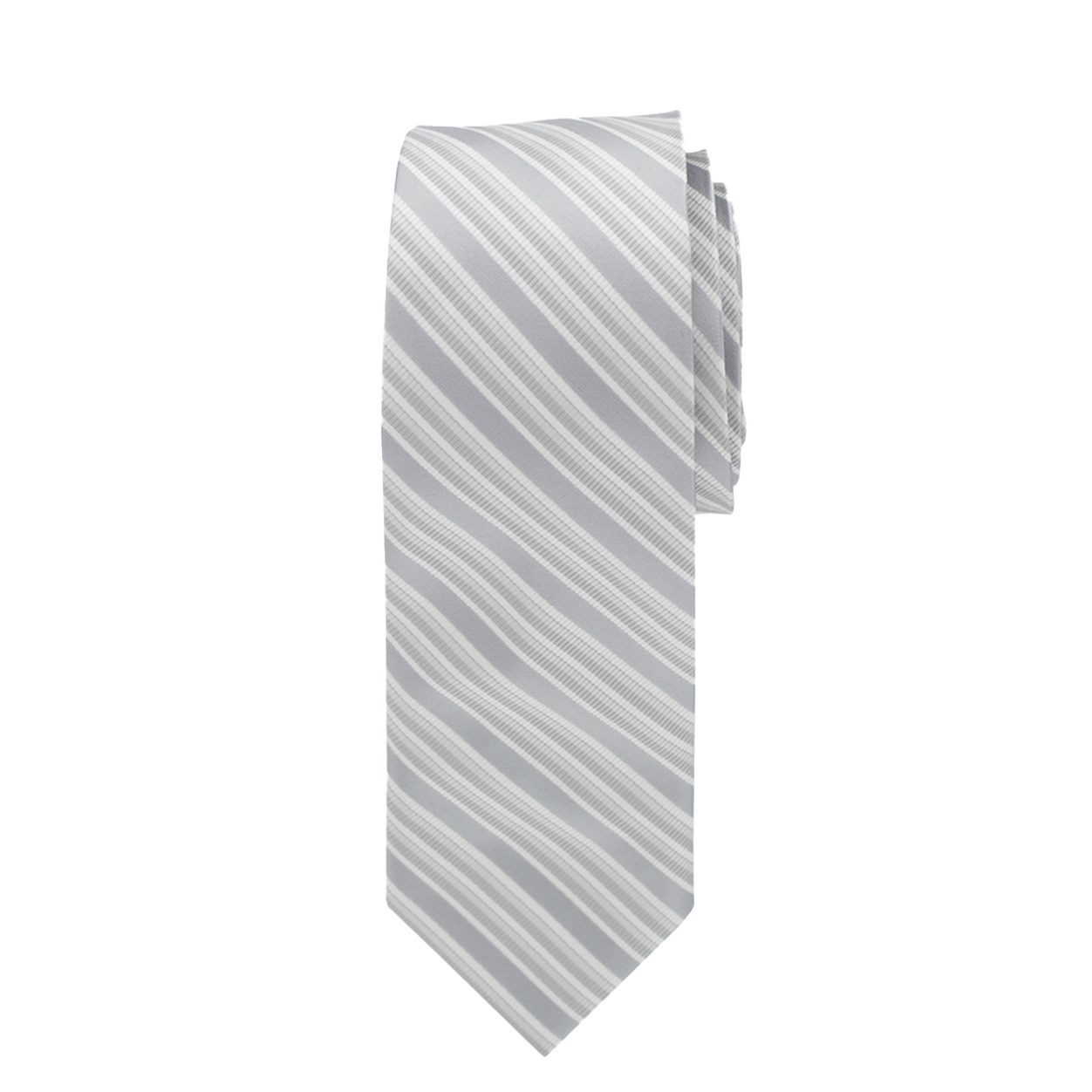 Silver Striped Long Tie image number 1