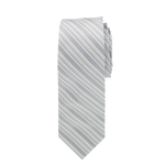 Silver Striped Long Tie image number 1