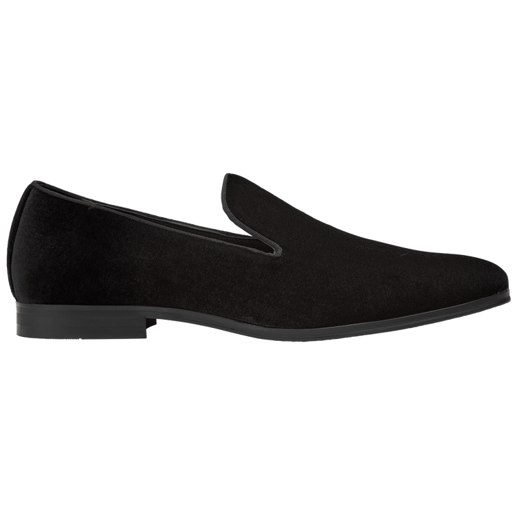 Black Velvet Loafer Shoe