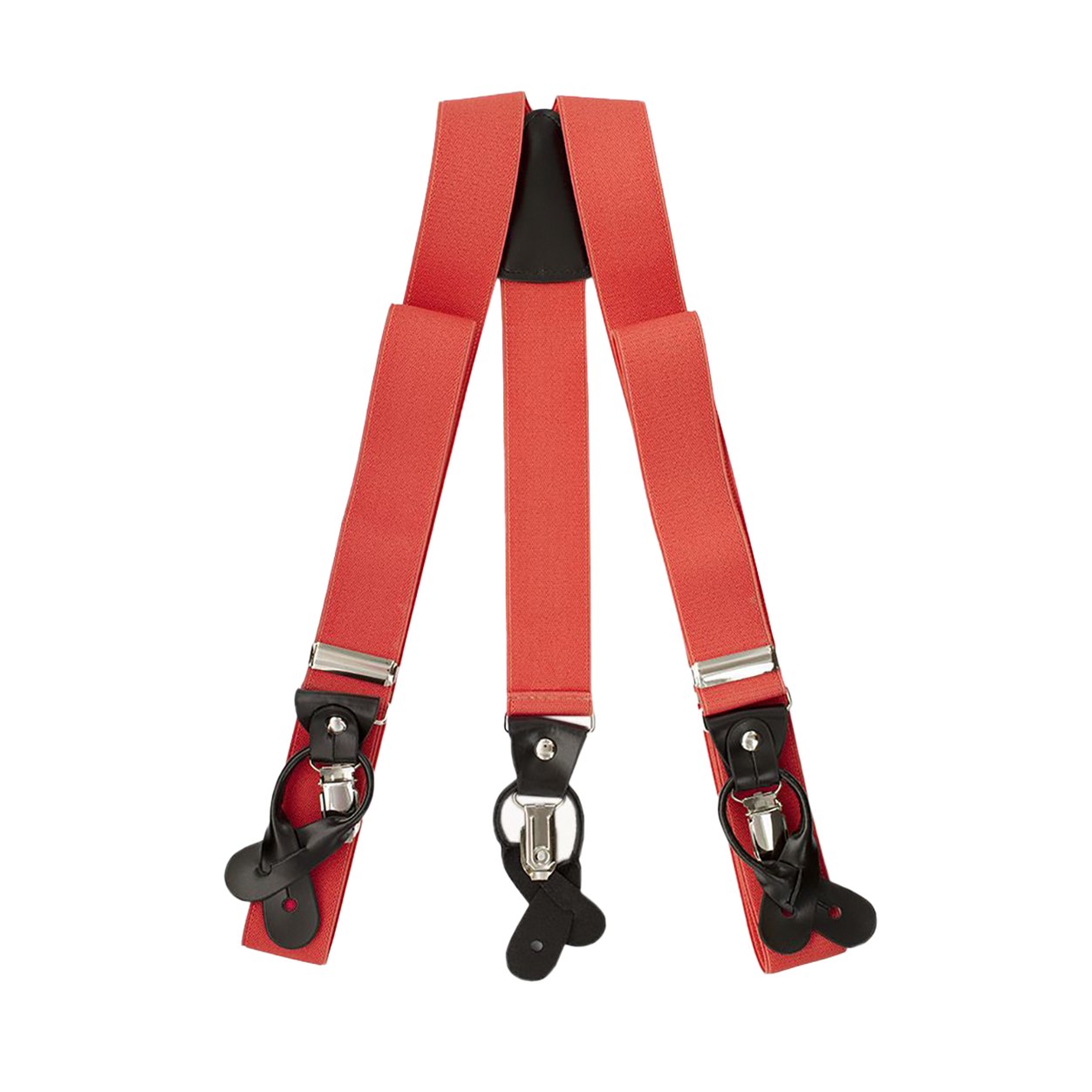 Coral Button And Clip Suspenders image number null