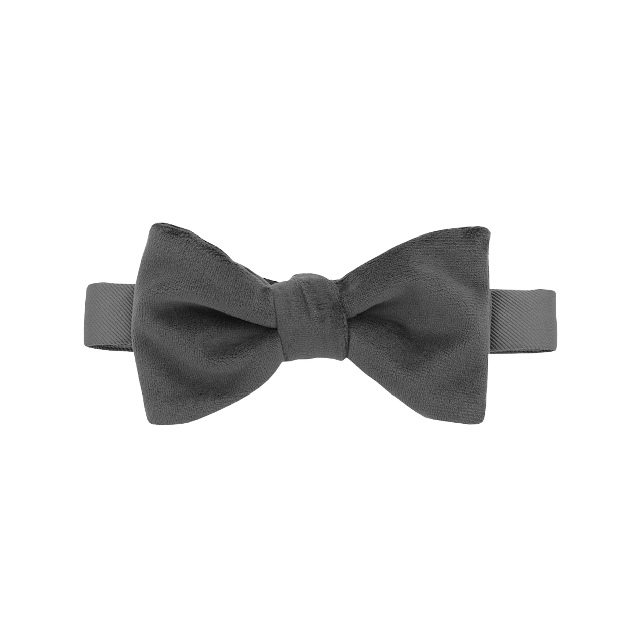 Grey Velvet Bow Tie image number null