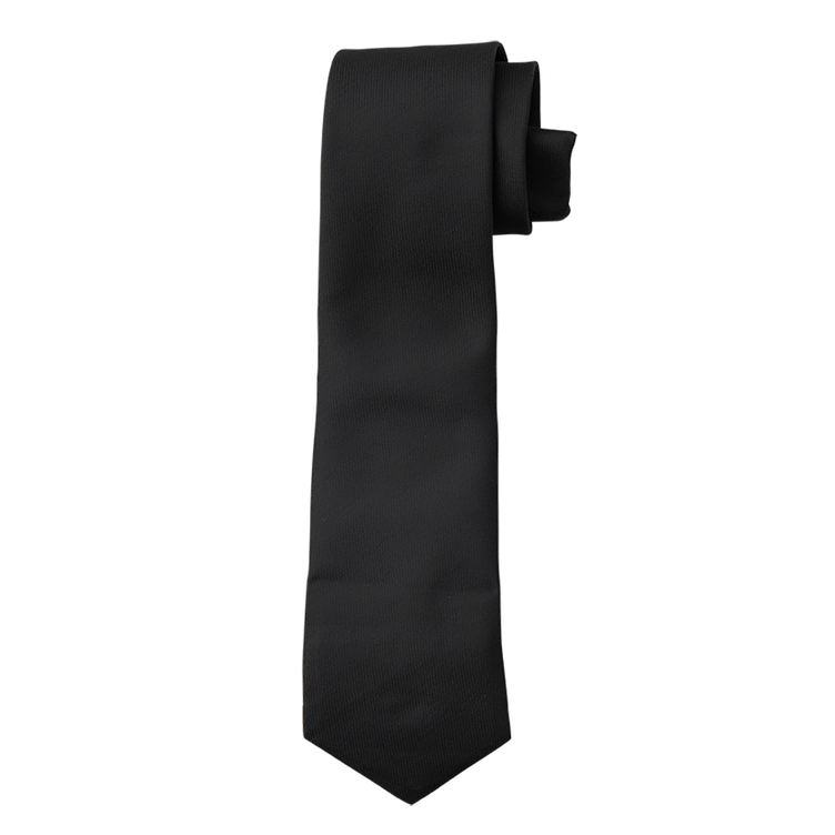Black Satin Long Tie