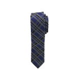 Royal And Black Plaid Tie image number null