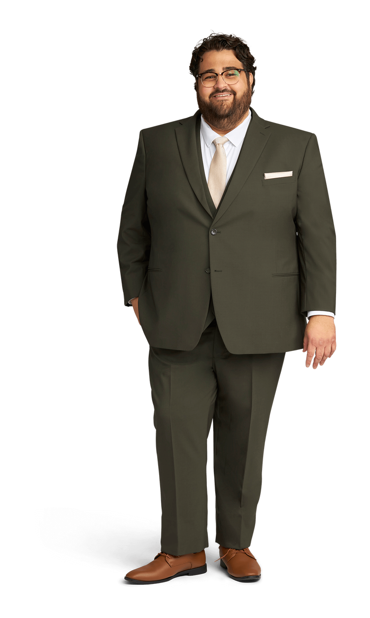 Olive Green Prado Suit image number 6