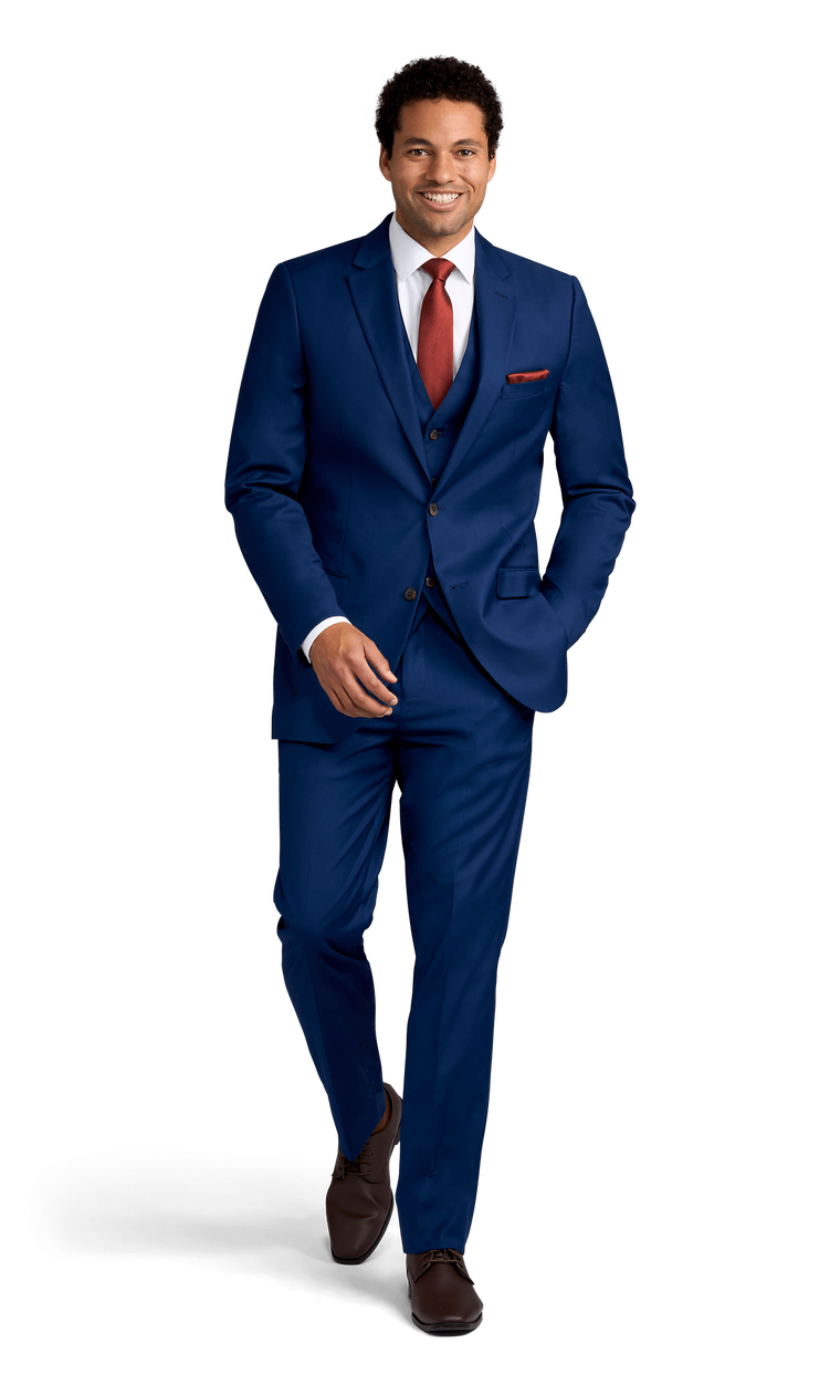 Cobalt Blue Stretch Suit Separates image number 1