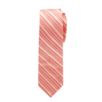 Salmon Striped Long Tie image number 1
