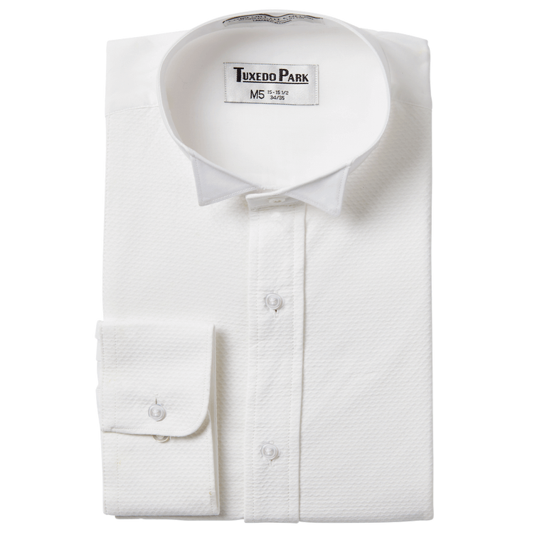 White Pique Wingtip Shirt