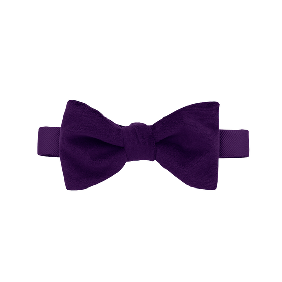 Plum Velvet Bow Tie