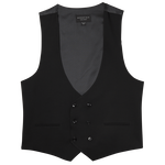 Black Double Breasted Wool Vest image number null