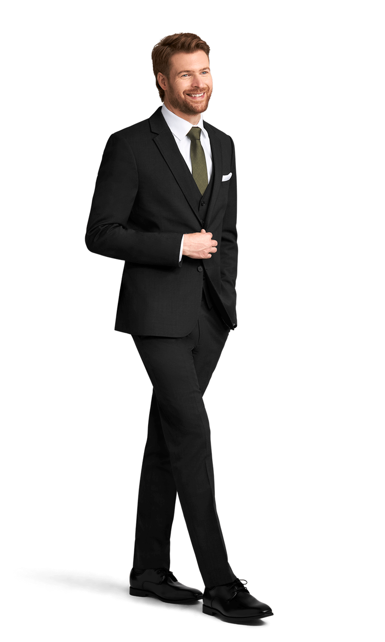 Black Performance Fabric Suit image number 3