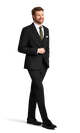 Black Performance Fabric Suit image number 3