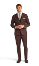 Chocolate Brown Stretch Suit Separates image number 4