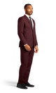 Burgundy Stretch Suit Separates image number 3