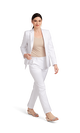Women's Pearl White Stretch Suit Separates image number 2
