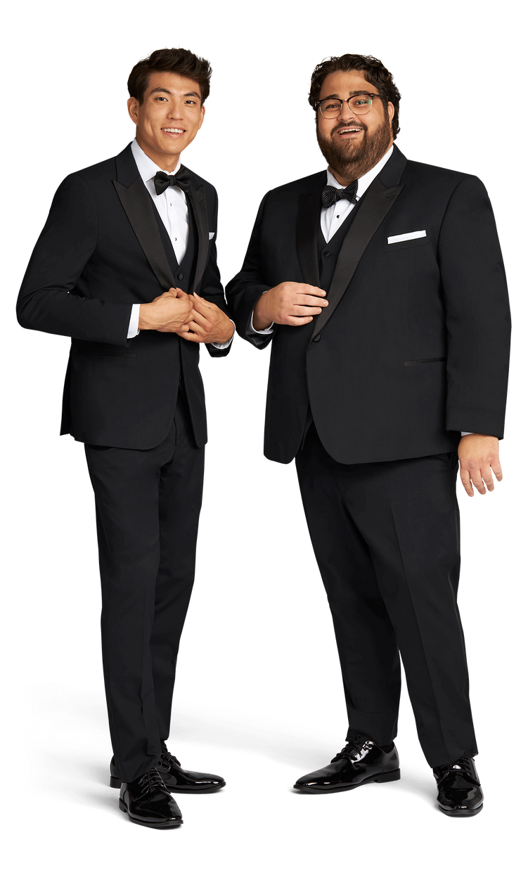 Black Stretch Peak Lapel Tuxedo Separates image number 4