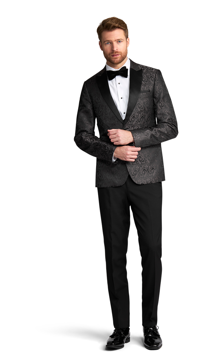 Black Paisley Chase Tuxedo  image number 1