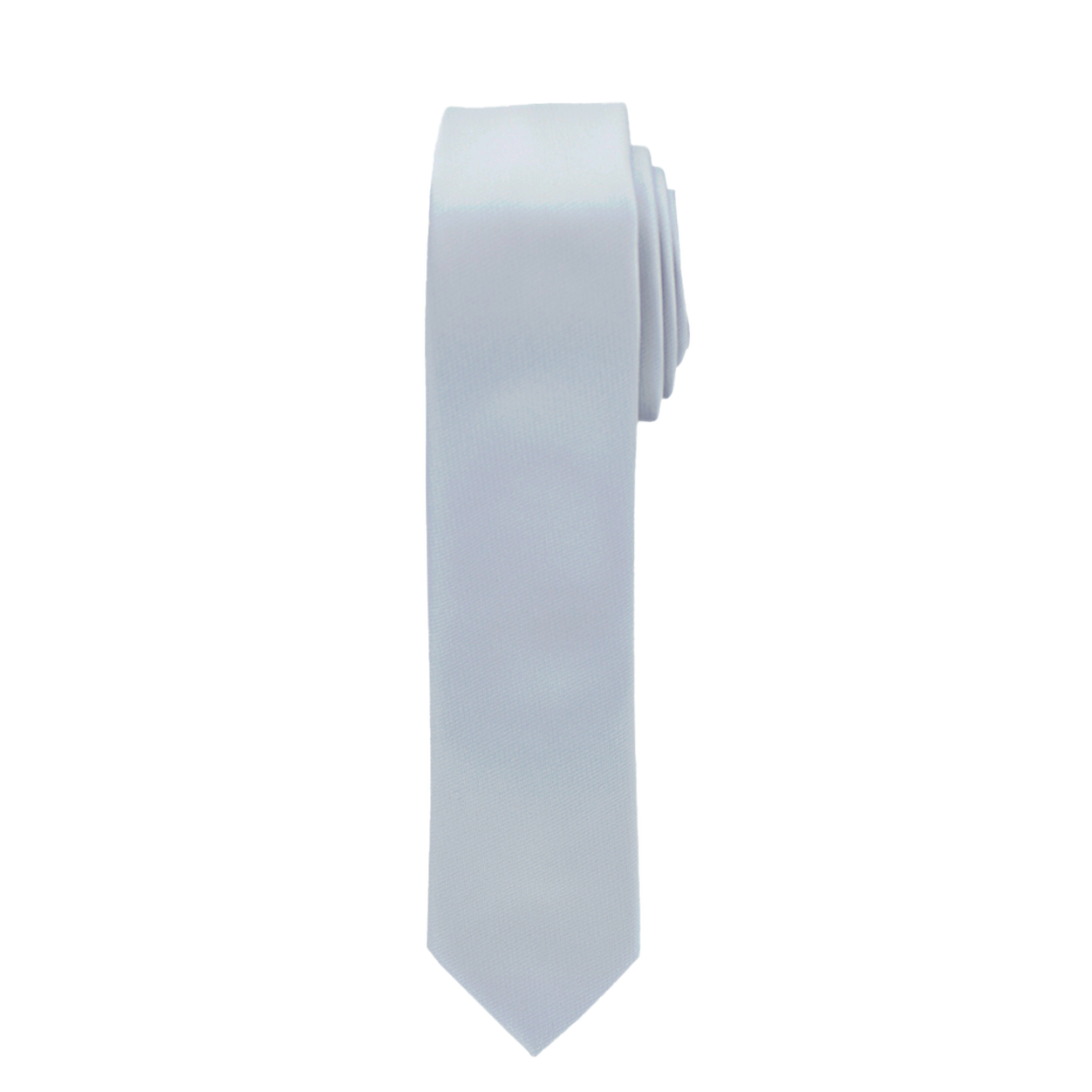Silver Self Tie Long Tie image number 1