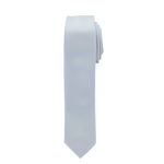 Silver Self Tie Long Tie image number 1