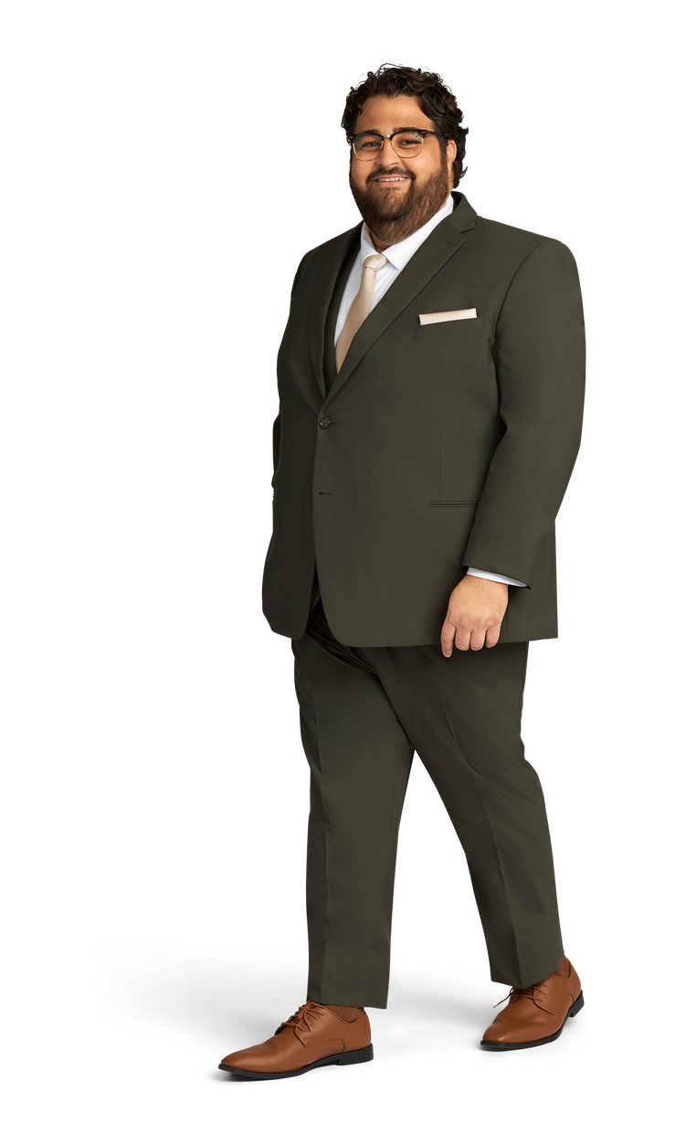 Olive Green Prado Suit image number 9