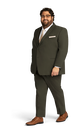 Olive Green Prado Suit image number 9